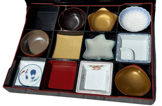 お膳セット　お弁当膳　器付き